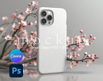 Phone Case Mockup, iPhone Mock Up, iPhone Case Mockup, iPhone Mockup, Smart Object PSD and Canva PNG