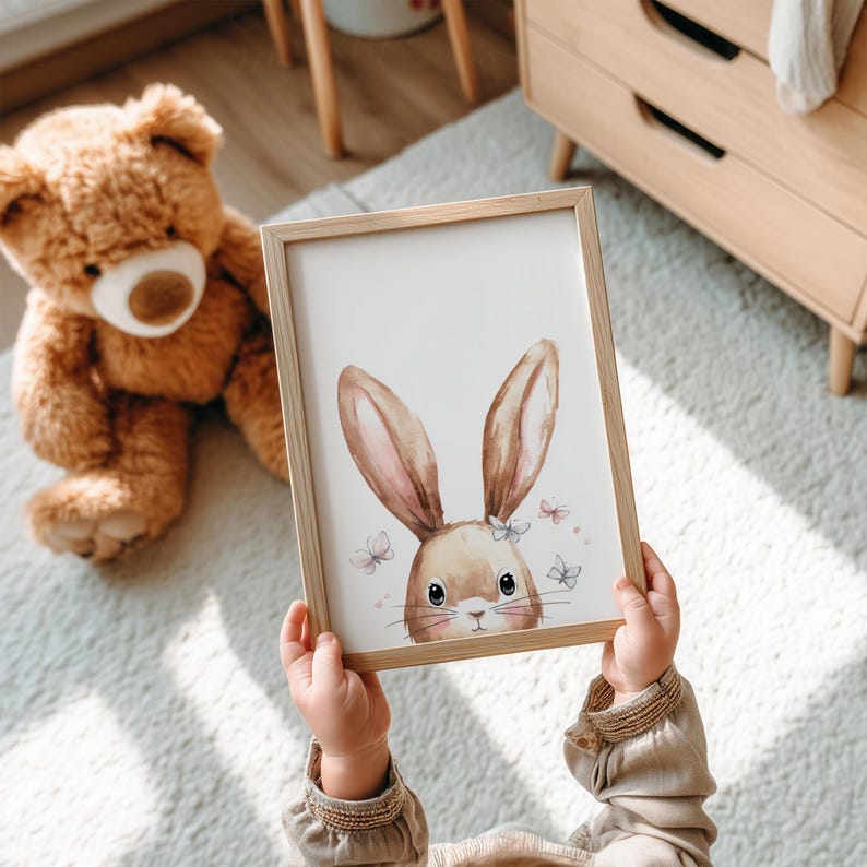 Din A Nursery Frame Mockup, Wall Art Mockup, Frame Mock Up For Kids Room, Nursery Frame Mockup for Canva and Photoshop, Kids Room Mockup
