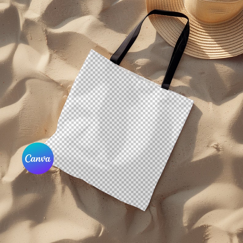 Tote Bag Mockup, AOP Tote Bag Mockup, Tote Mockup, Mockup Tote Bag, Bag Mockup, Smart Object PSD and Canva PNG image 2