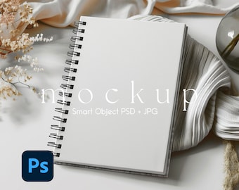 Spiral Planner PNG and PSD, Journal Mockup, Notebook Mockup, Spiral Notebook Mockup