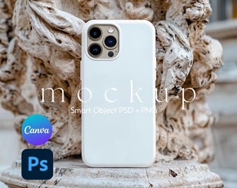 Phone Case Mockup, iPhone Case Mockup, Phone Case, Phone Case Mockups, iPhone Mockup, Canva PNG and Smart Object PSD