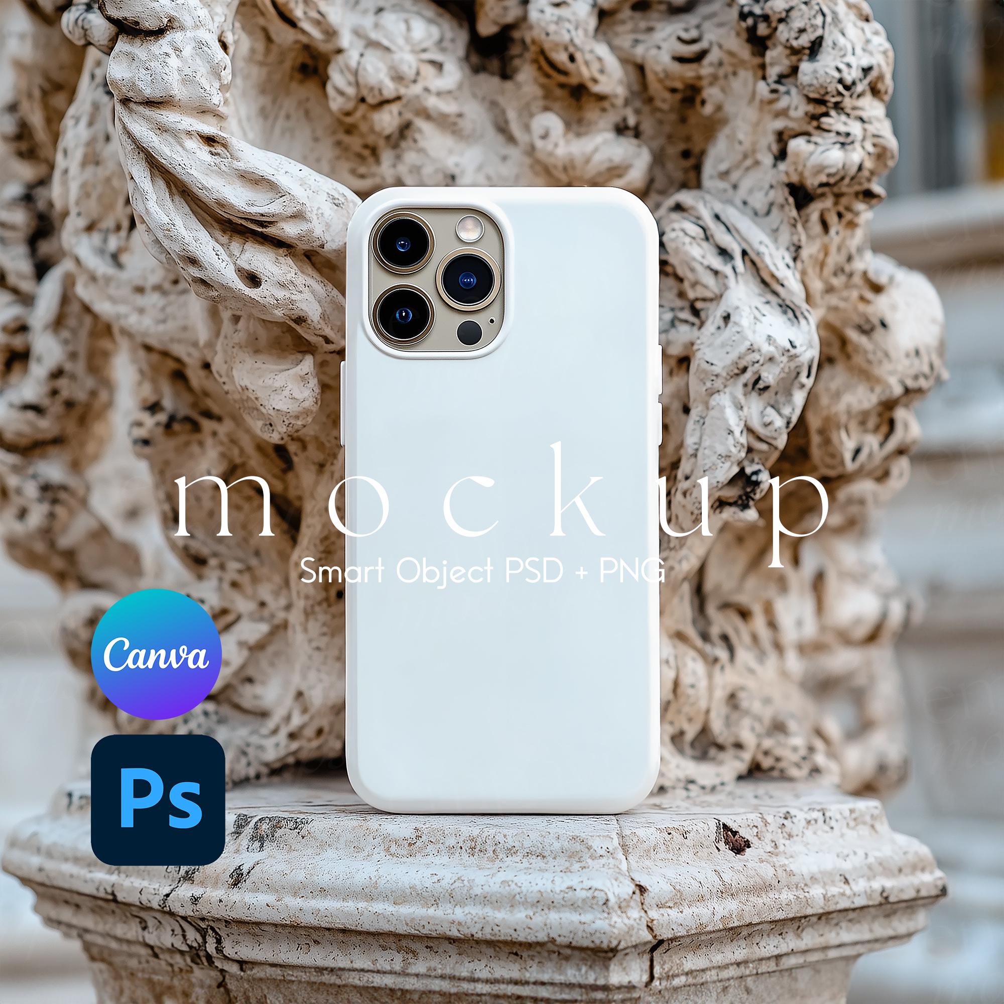 Phone Case Mockup, iPhone Case Mockup, Phone Case, Phone Case Mockups, iPhone Mockup, Canva PNG and Smart Object PSD