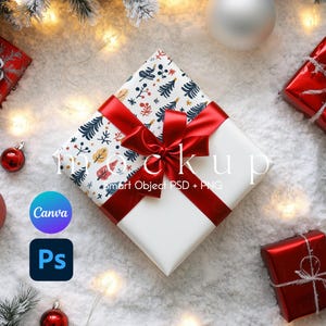 Wrapping Paper Mockup, Gift Wrapping Paper Mockup, Gift Box Pattern Paper Mockup, Christmas Wrapping Paper Mockup, Present Mockup