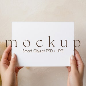 200x200 Querformat Kartenmockup, Einladung Mockup, Karten Mockup, Grußkarte Mockup, Postkarte Mockup