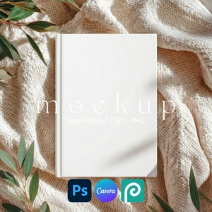 Inbunden journalmodell, Printify Journal Matte, Bokomslagsmall, Milestone Planner Canva Drag and Drop PNG PSD Smart Object
