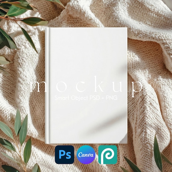 Hardcover Journal Mockup, Printify Journal Matte, Book Cover Template, Milestone Planner Canva Drag and Drop PNG PSD Smart Object