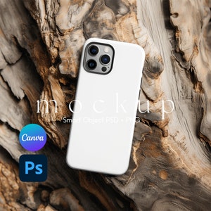 Tough Case Mockup, Telefon Case Mockup, iPhone Case Mockup, Smart Objekt PSD und Canva PNG