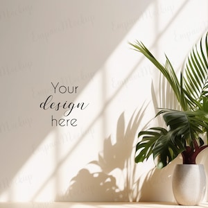 Empty Wall Mockup, Gallery Wall Mockup, Wall Art Mockup, Modern Wall Mockup, Plant Wall Mockup