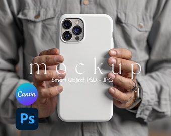 Mockup di custodia per telefono, mockup di custodia per iPhone, mockup di iPhone, mockup di custodia per telefono, mockup di custodia per telefono PSD e Canva PNG