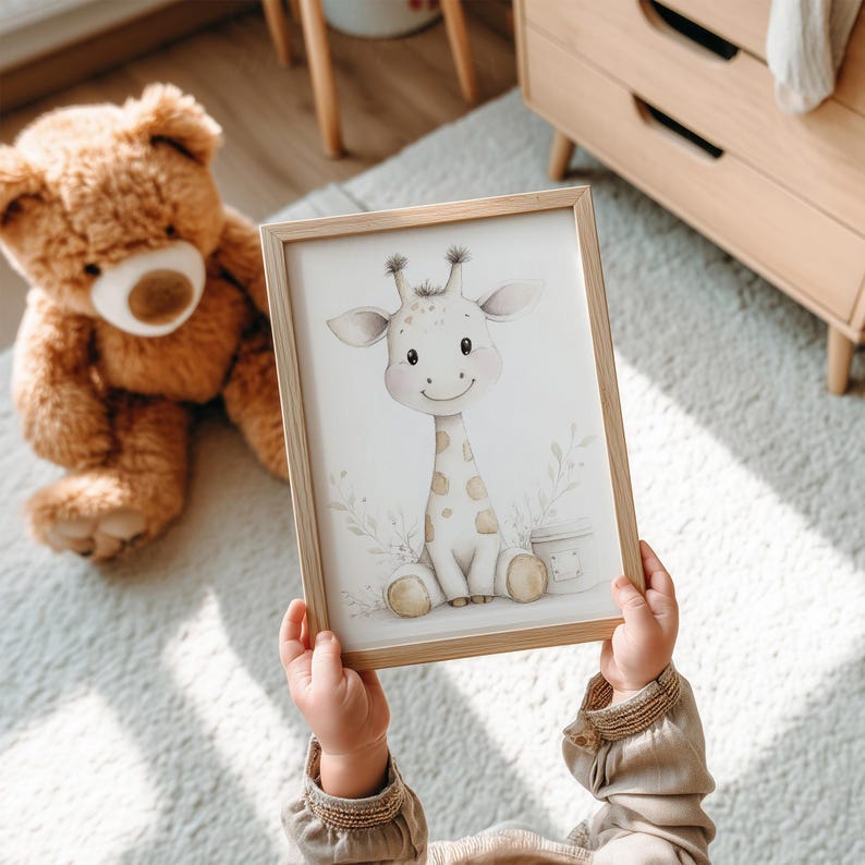 Din A Nursery Frame Mockup, Wall Art Mockup, Frame Mock Up For Kids Room, Nursery Frame Mockup for Canva and Photoshop, Kids Room Mockup