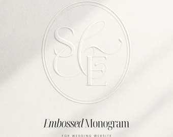Embossed Monogram For Wedding Website
