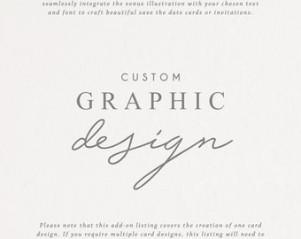 Custom Graphic Design Services Add on | Add to Cart Together With Venue Illustration Listing