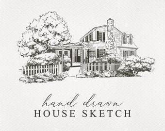 Custom Home Portrait Illustration | Housewarming Gift | First Home | New Home Gift | Personalised House Sketch | DIGITAL DOWNLOAD