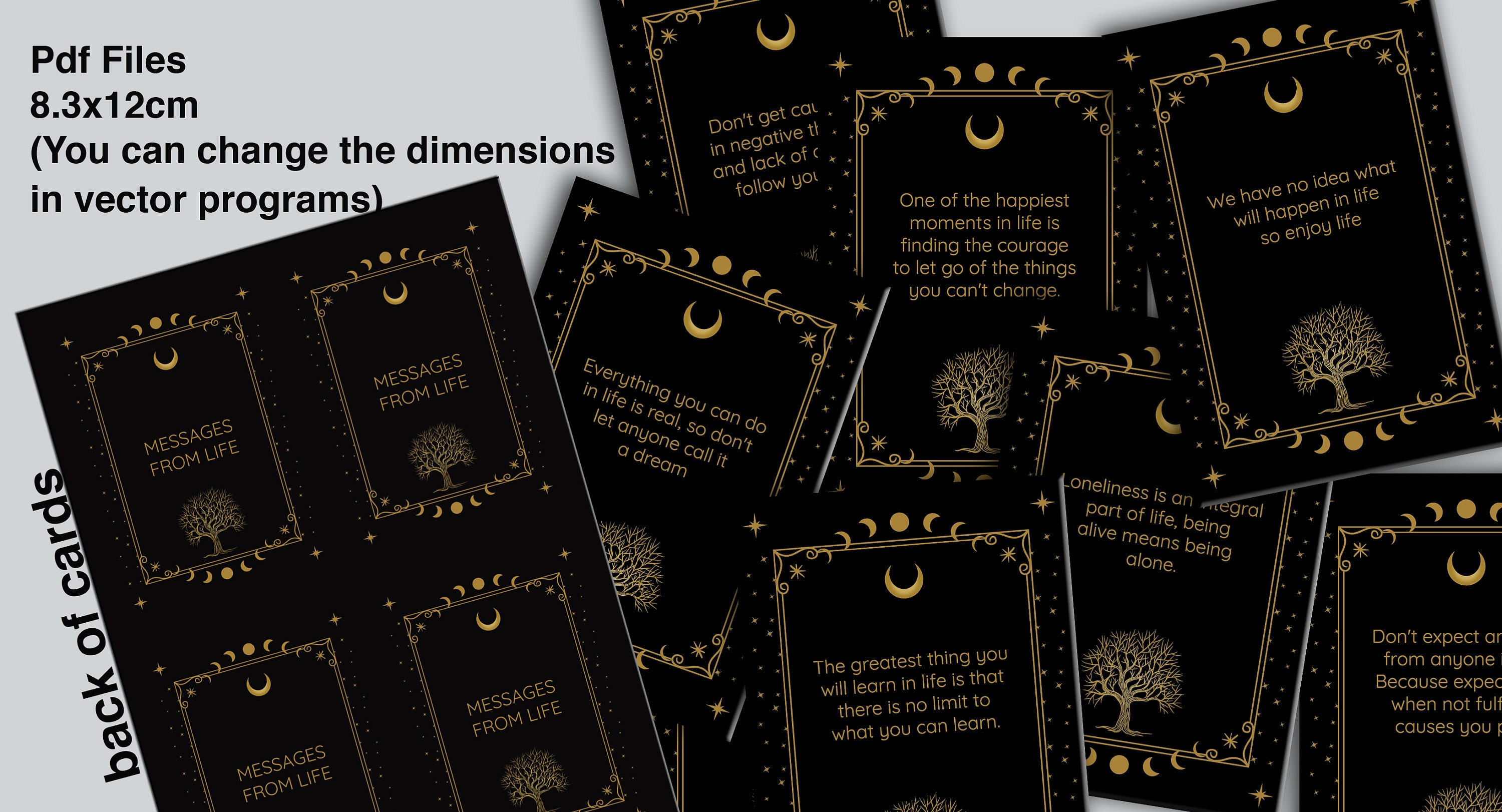Printable Oracle Deck Printable Tarot Motivational Cards Instant PDF Printable Oracle Deck Printable Tarot Motivational Cards Instant PDF
