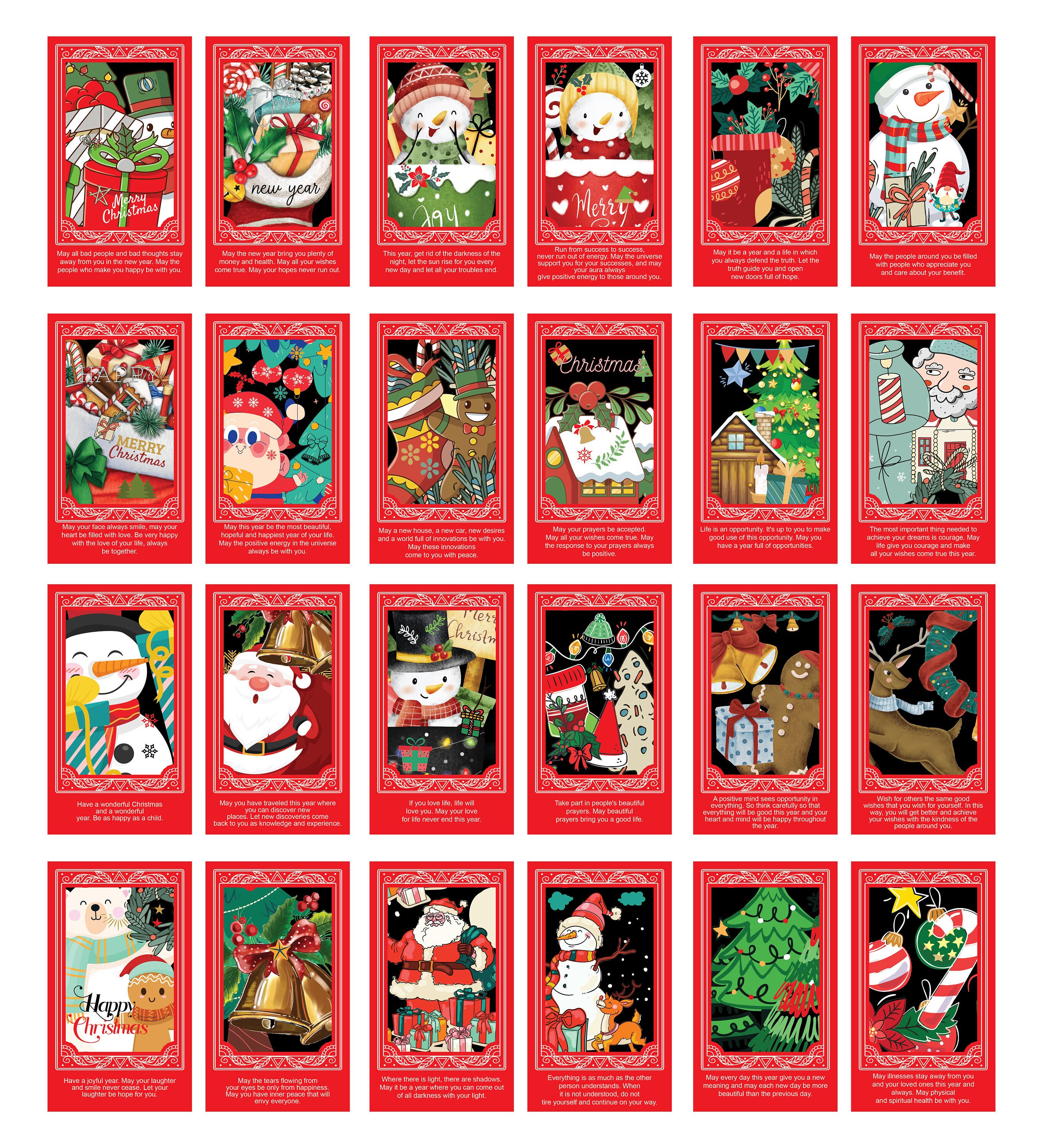 PRINTABLE Christmas Wishes Cards, Digital Download, Christmas Wishes ...