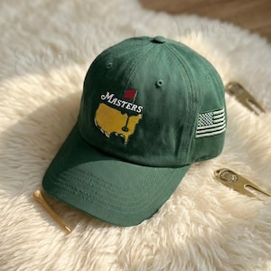 Broderad Masters golfkeps, Augusta-inspirerad keps, 2026 turneringskläder