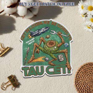 Écusson à repasser Amaze Amaze Amaze - Badge brodé projet Je vous salue, Mary - cadeau inspiré de Rocky l'extraterrestre - amateur de livres de science-fiction