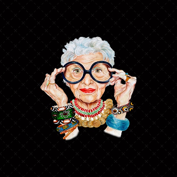 Iris Fashion Apfel is Ultimately A Form of Self Expression Png, RIP Iris Apfel 1921 - 2024 Png, Thank You For The Memories Iris Apfel Png,