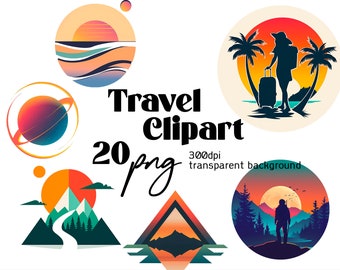 Travel Clipart PNG Travel Logo Clipart Adventure PNG Journey Vector Travel Logo Agency for your business free commercial use