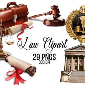 Juridische symbolen PNG Advocaat Rechter ClipArt Juridische Gavel Clipart Schaal van Justitie PNG 3D iconen Advocaat clipart bundel commercieel gebruik
