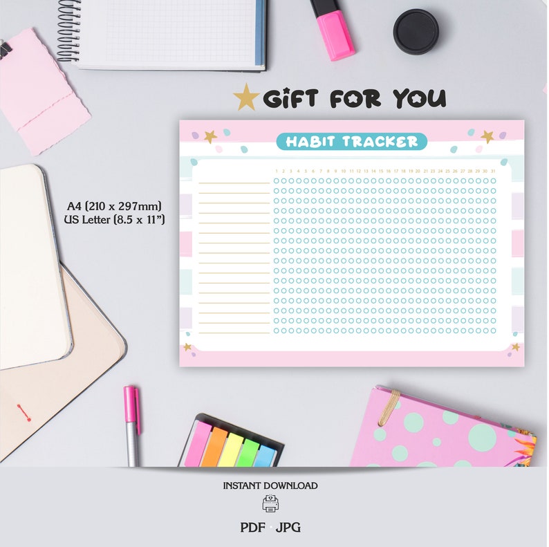 Printable Weekly Calendar for Kids in Pastel Colors - Etsy