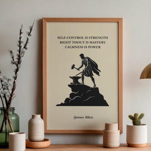 Stoic Wall Art – James Allen Quote, Minimalist Philosophy Print (Digital Download)