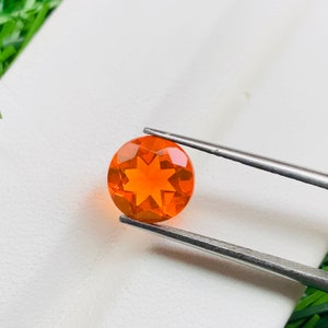 Orange Mexican Fire Opal Gemstone, Mexican Fire Opal Jewelry Stone, Faceted Gemstone, Mexican Opal Earring Stone Set
