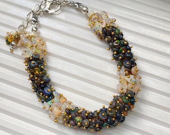 Natural Opal Bracelet, Perfect Gift for Her, Personalized Gift, Rainbow Fire, AAA Grade, Gift Bracelet, Birthstone Bracelet,