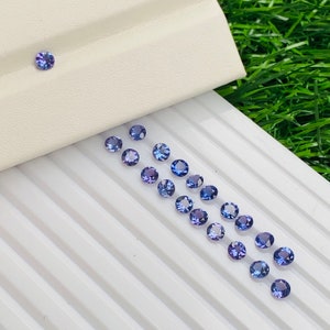 Natural tanzanite gemstone round shape faceted gemstone for making jewelry AAA QUALITY ( 4mm )