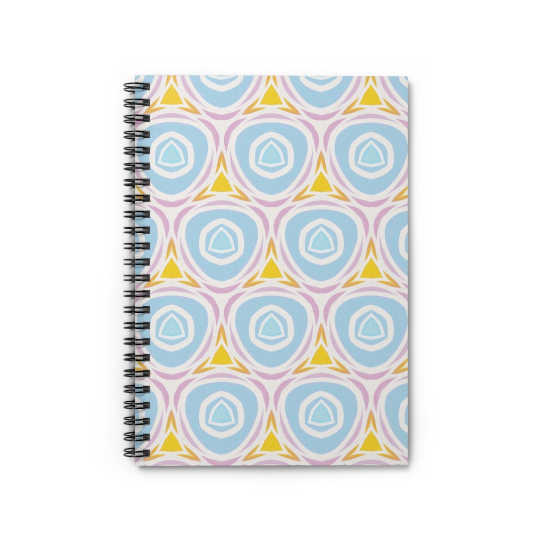 Geometric Pattern Notebook Design Spiral Notebook - Ruled Line - Etsy