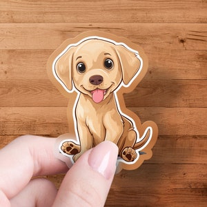 Cute Puppy Sticker, Adorable Cartoon Dog Vinyl Decal, Laptop Water Bottle Decoration, Kid's Party Favor, Animal Lover Gift Idea