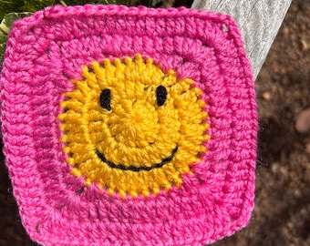 All smiles granny square pattern