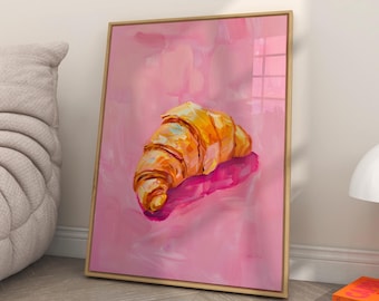 Croissant Pop Art Print: Eklektischer Maximalist Print (Digitaler Download)