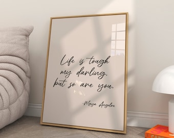 Maya Angelou Quote Print: Inspirational Wall Art (Digital Download)