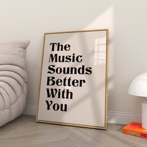 Retro Music Sounds Better With You Print: Disco Art (Digital Download)