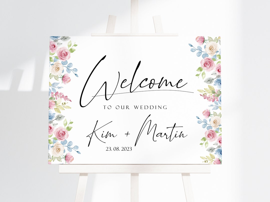 Welcome to Our Wedding Sign Custom Welcome Sign Wedding - Etsy