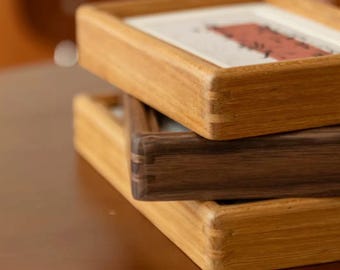 Round Corner Rustic Walnut Photo Frame: Size Customizable Solid Wood Picture Frame, Anniversary Gift