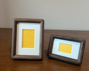 Rustic Walnut Wood Photo Frame, Solid Hardwood, Anniversary Gift
