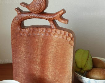 Handmade Wood Animal Cutting Board: Bear or Bird Charcuterie Board