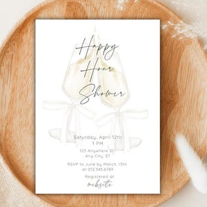 Invito per addio al nubilato a Happy Hour, addio al nubilato a Happy Hour, modello di invito per addio al nubilato a Happy Hour