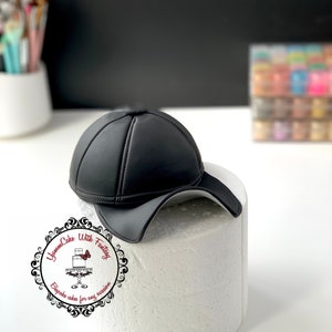 Personalisierte Hut Baseballkappe essbare Fondant handgemachte Geburtstag Cake Topper Zuckerpaste Hut Dekoration für Kuchen gemacht, um Partydekoration zu bestellen