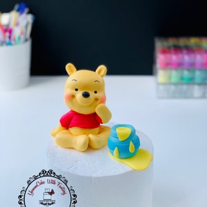 Winnie The Pooh handmade edible fondant birthday cake topper