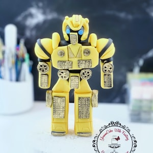 Handmade Edible Fondant Robot Cake Topper – Perfect for Tech Themed Birthday, robot  Sci-Fi Party decoration , Sci-Fi Style Cake Decor