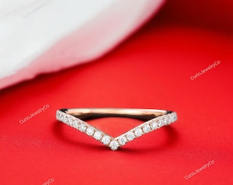 Vintage Curved moissanite Diamond Band, Engagement Band, Promise Proposal Ring, Stacking band Eternity Band Bridesmaid Gift Rings Under 30