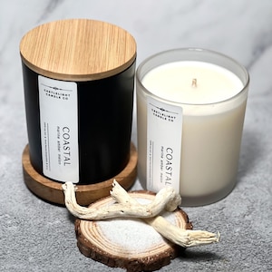 Coastal: Sea salt + Marine Hand Poured Soy Candle