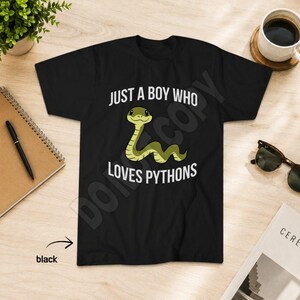 Snake Pet Boy Just a Boy Who Loves Python Snakes T-Shirt
