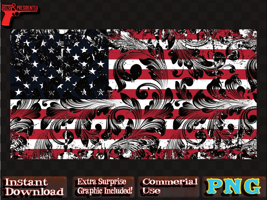 American Flag Sublimate Americasn Flag Png America Flag T Etsy