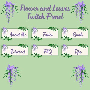 16 Flower and Leaf Twitch Panels