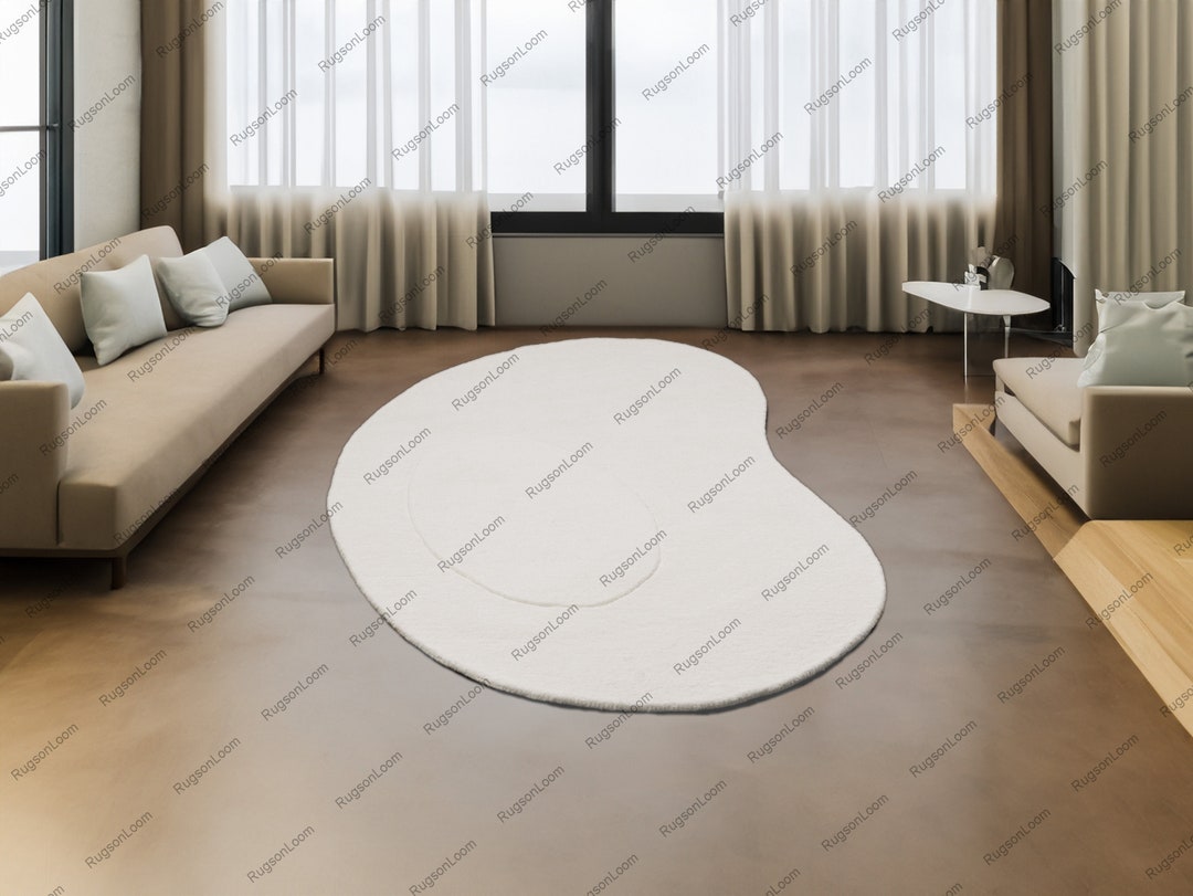 White Elevated Bowman's Contemporary Hand-tufted Area New Zealand Wool ...