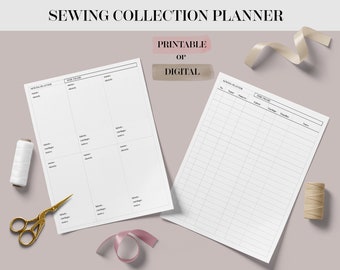 Sewing Goals Weekly Monthly Yearly Seasonal Planner, Digital Sewing Diary, Sewing Order Progress Tracker, Printable Capsule Wardrobe Planner